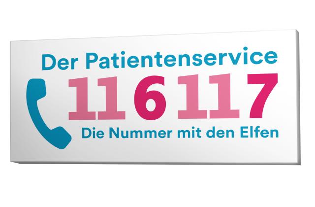 Logos des Patientenservice 116 117